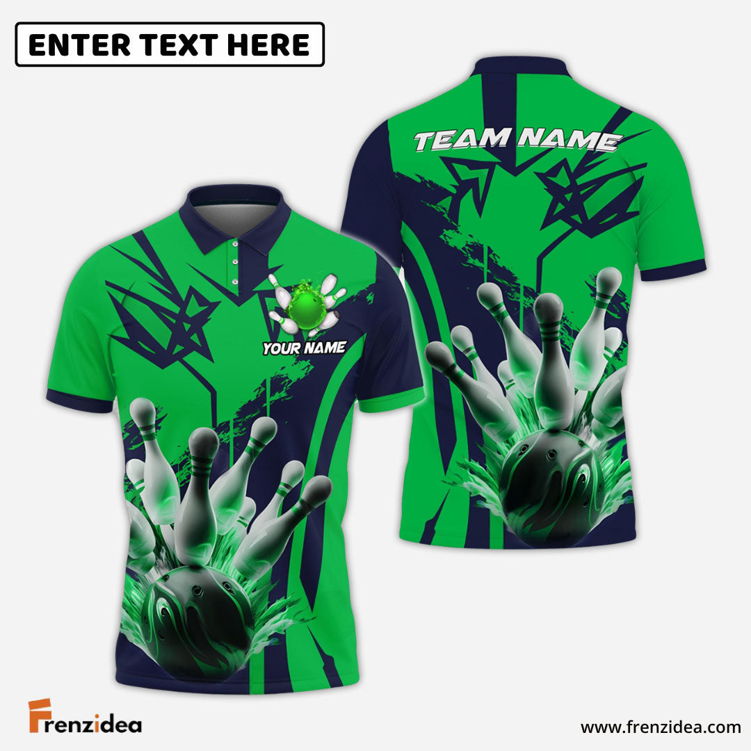 Frenzidea Bowling And Pins Legendary Throw Customized Name 3D Shirt (4 Colors)