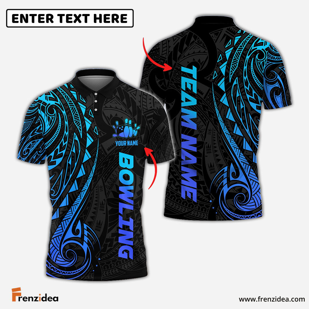 Frenzidea Bowling And Pins Maori Customized Name 3D Shirt (4 Colors)