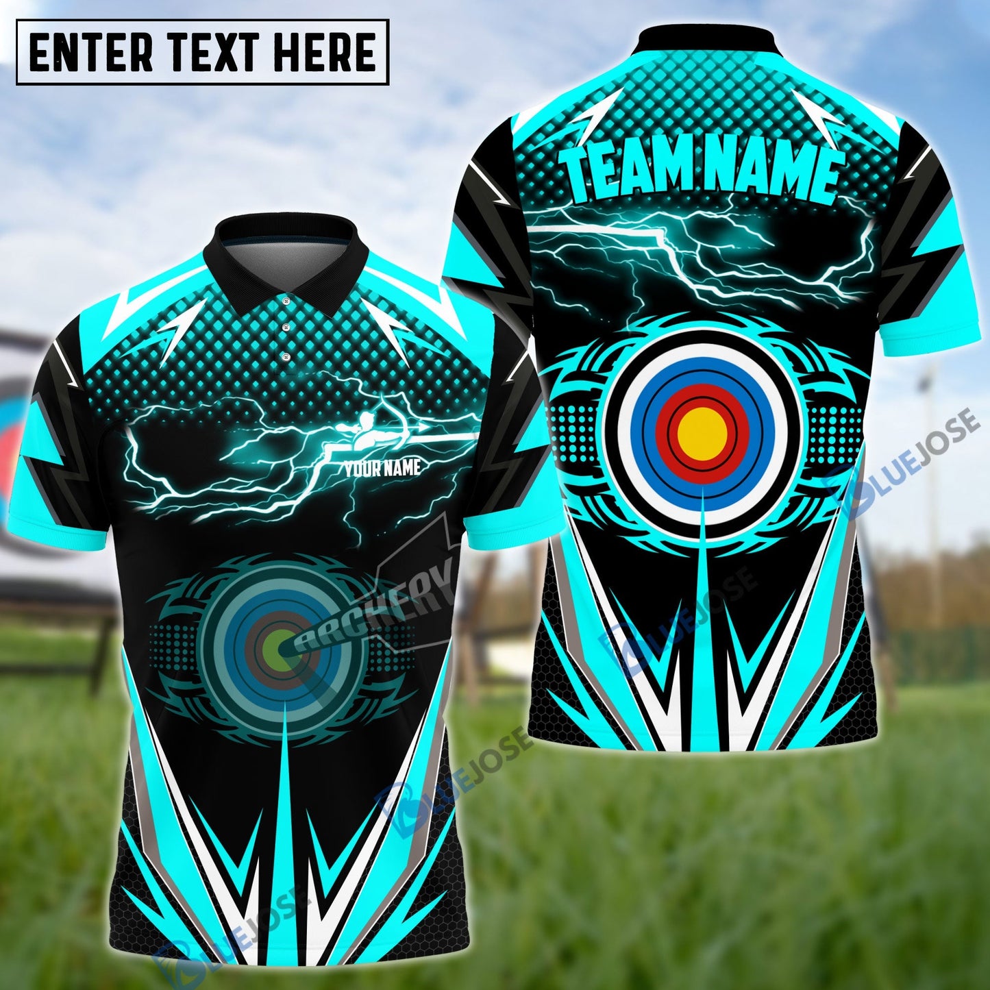Frenzidea Thunder Archery Personalized Name Team Name 3D Shirt (4 Colors)