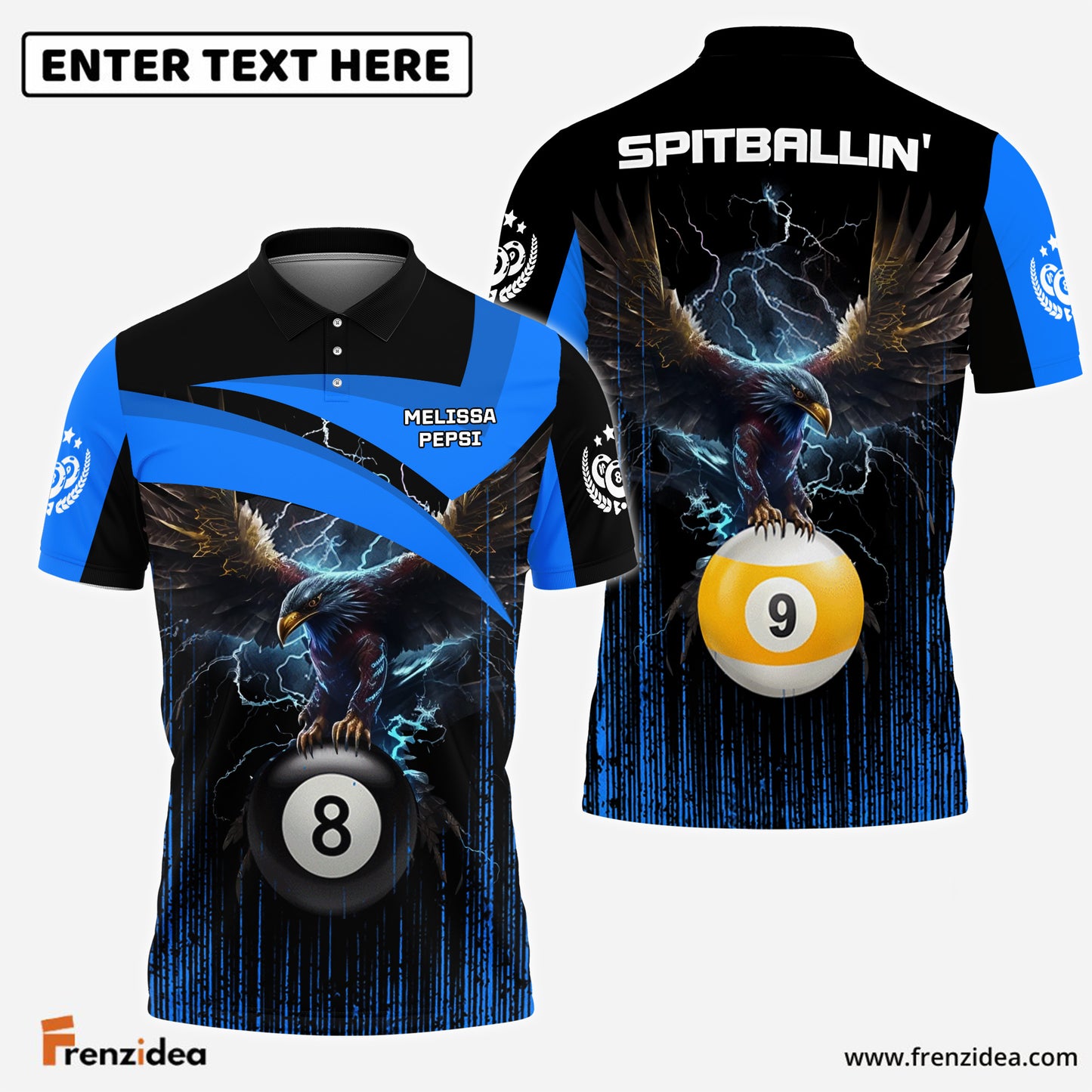 frenzidea Billiards Personalized Polo Shirt For Melissa Holt