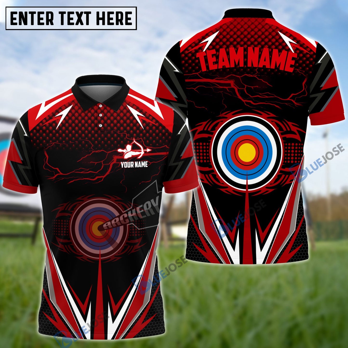 Frenzidea Thunder Archery Personalized Name Team Name 3D Shirt (4 Colors)