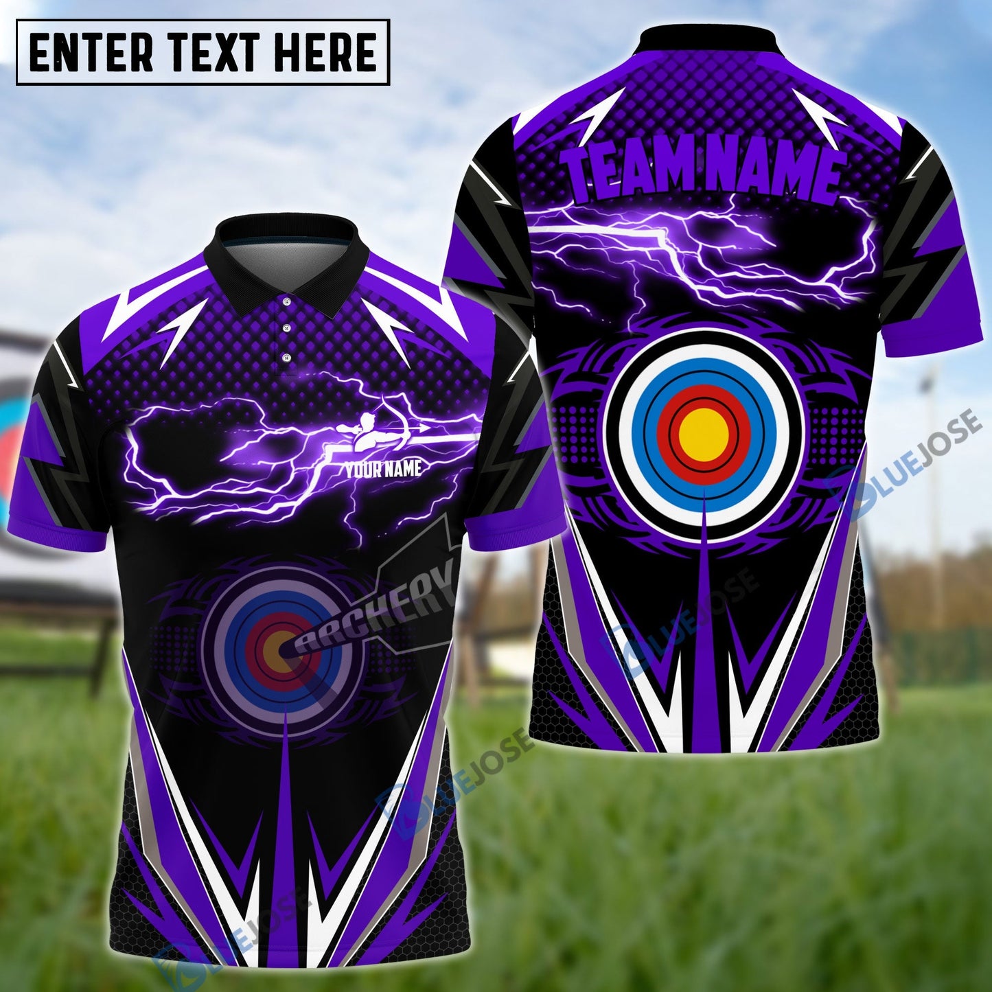 Frenzidea Thunder Archery Personalized Name Team Name 3D Shirt (4 Colors)