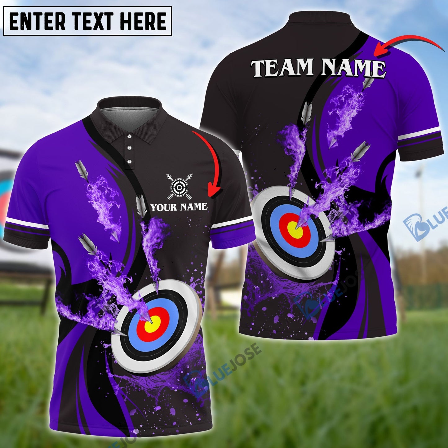 Frenzidea Archery Water Flow Customized Name 3D Shirt (5 Colors)