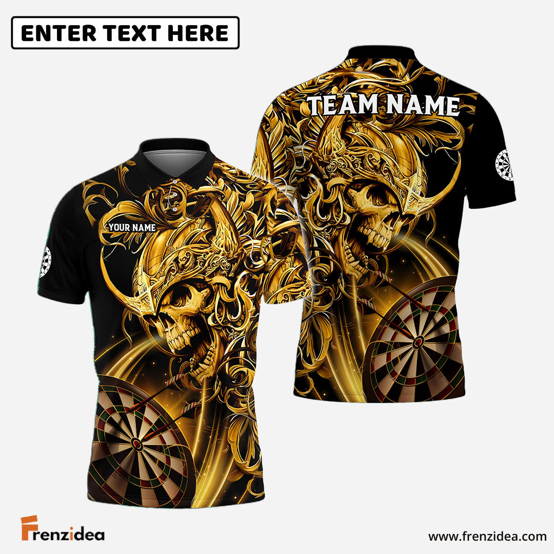 Frenzidea Darts Viking Skull Warrior Personalized Name, Team Name 3D Shirt
