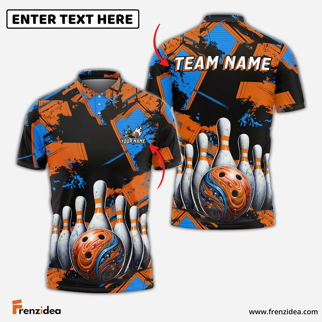 Frenzidea Bowling And Pins Two World Collapse Customized Name 3D Shirt (4 Colors)