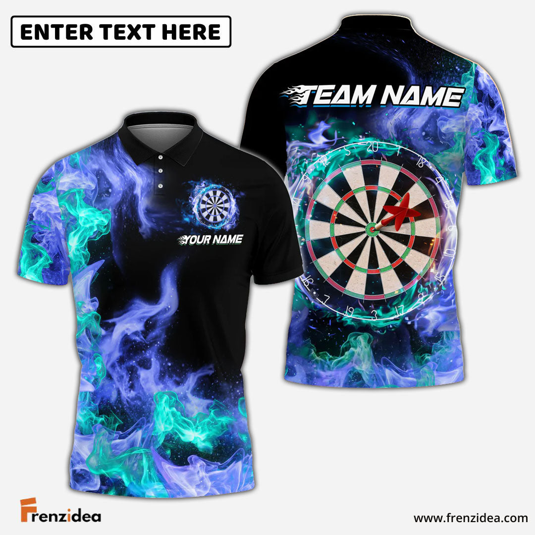 Frenzidea Darts Double Fire Personalized Name, Team Name Shirt (4 colors)