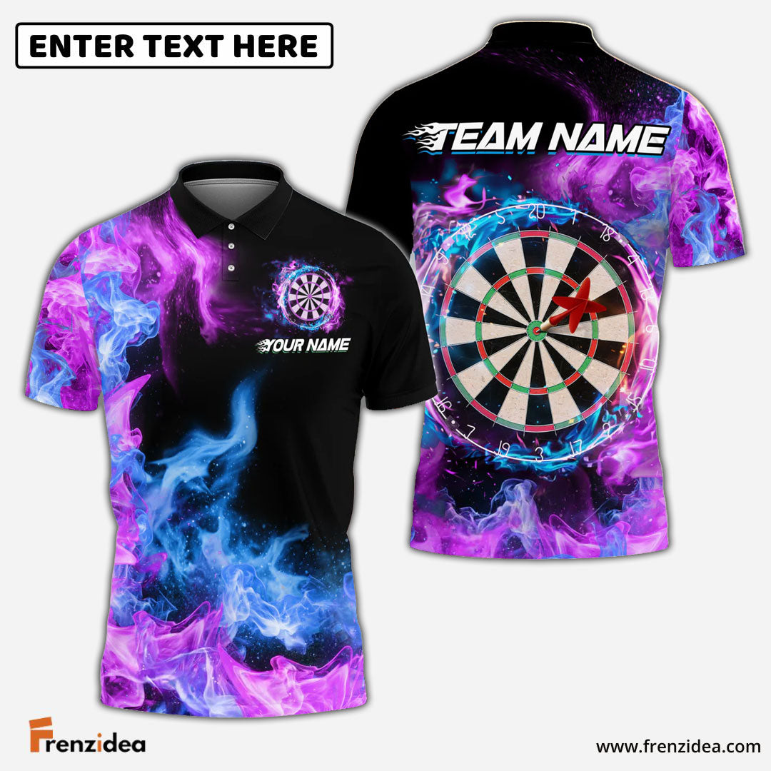Frenzidea Darts Double Fire Personalized Name, Team Name Shirt (4 colors)