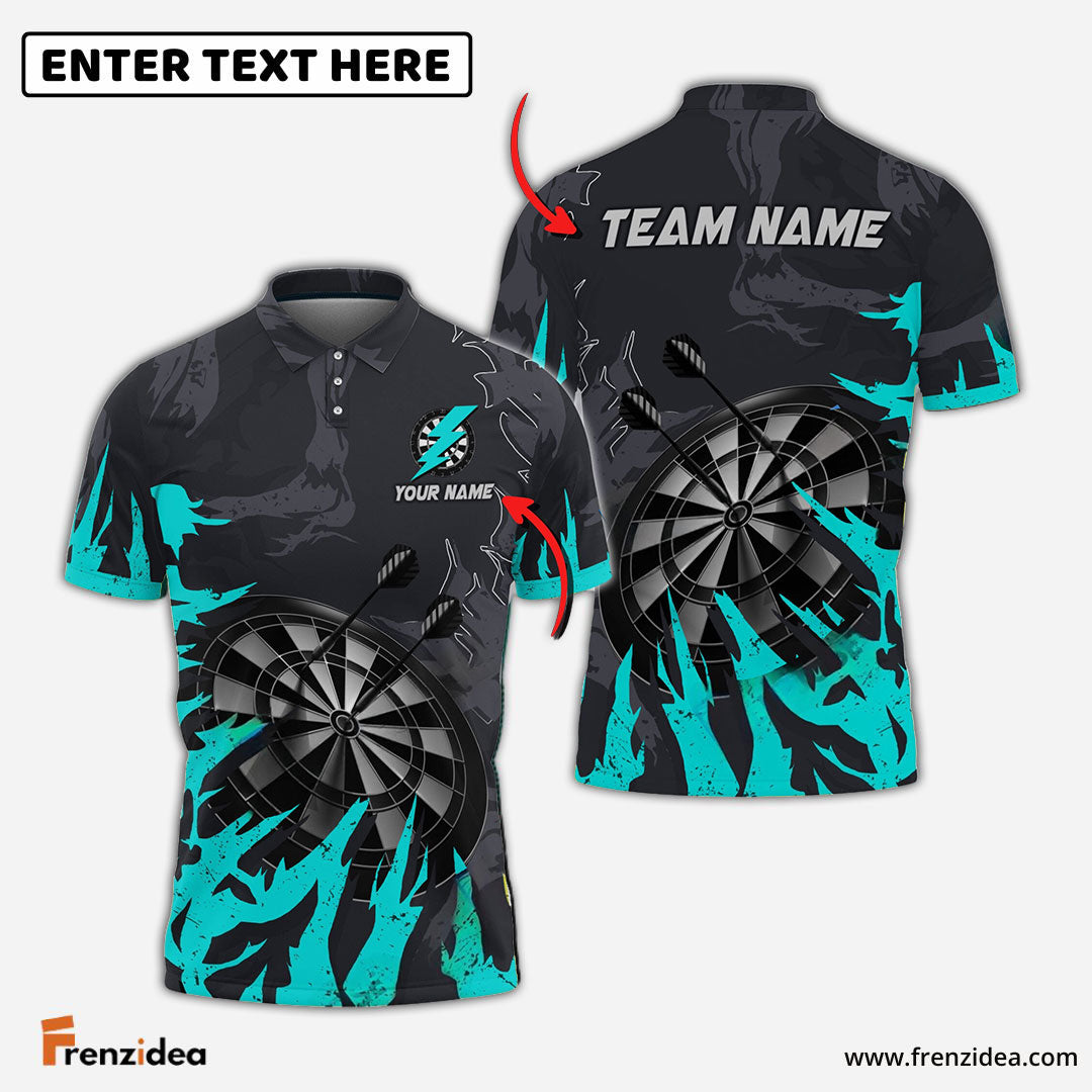 Frenzidea Darts Board Lightning Graffiti Personalized Name, Team Name 3D Shirt (6 Colors)
