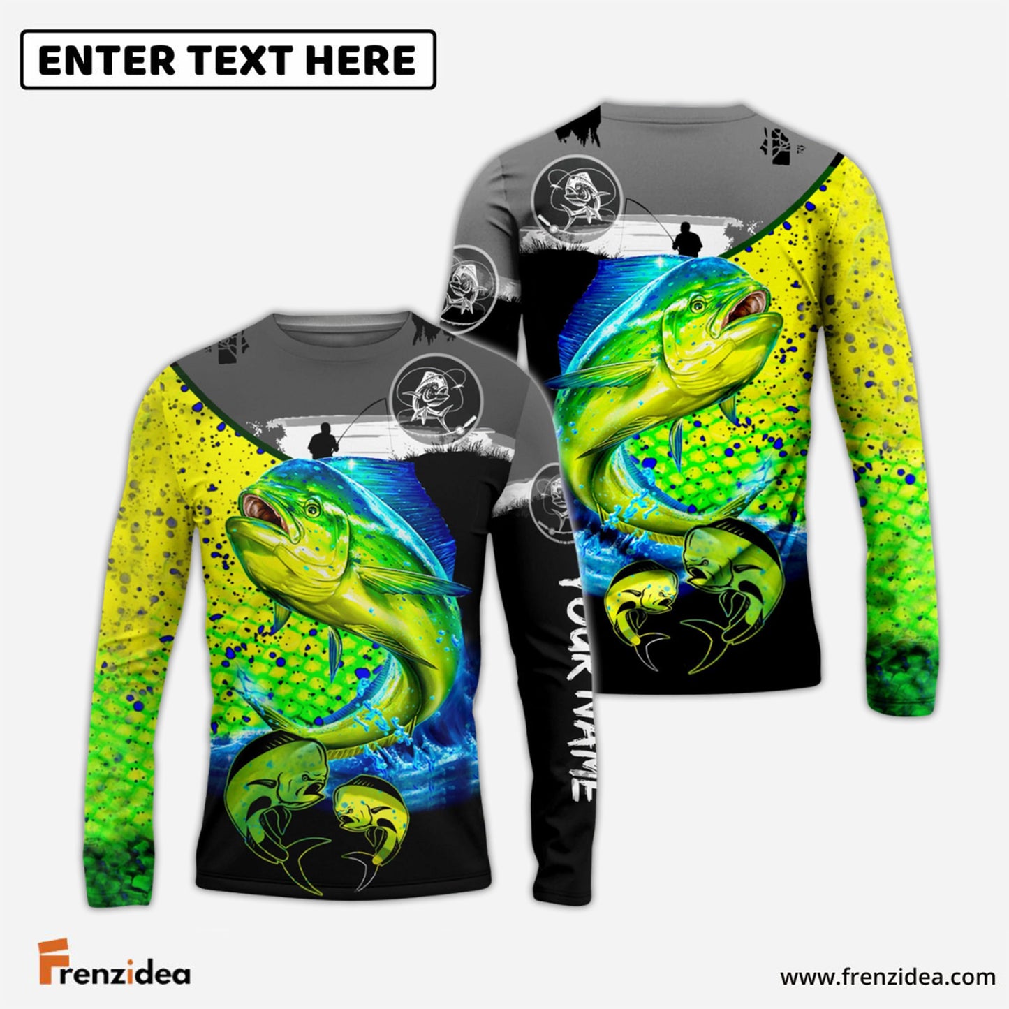 Frenzidea Mahi Mahi Fishing Customize Name 3D Shirts
