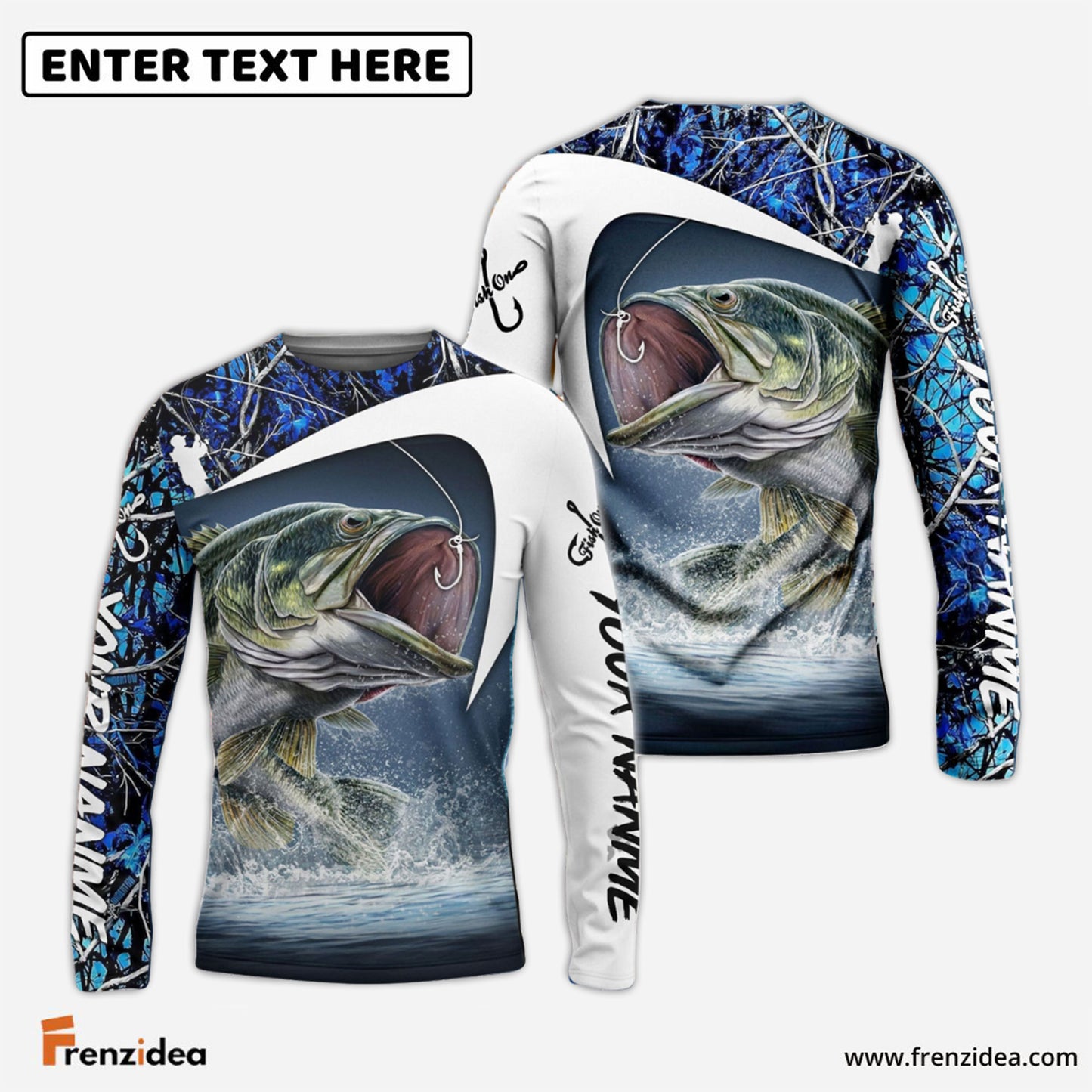 Frenzidea Personalized Largemouth Bass Fishing 3D Shirts