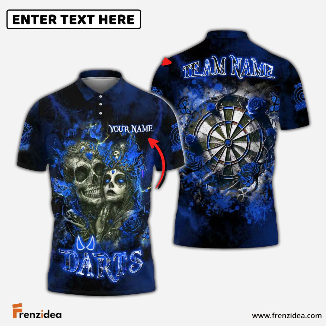 Frenzidea Darts Gothic Romance Personalized Name, Team Name Shirt (4 Colors)