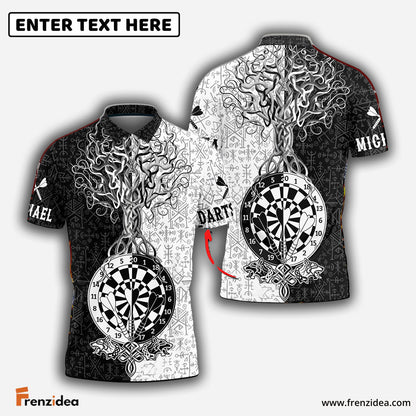 Frenzidea Warrior Viking Black White Custom Darts Shirts