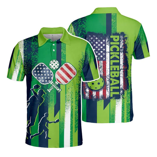 Frenzidea AMERICAN Pickleball 3D Polo Shirt