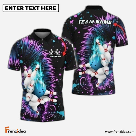 Frenzidea Bowling Stylized Lion's Mane Customized Name, Team Name 3D Shirt