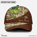 Frenzidea Personalized Mahi Mahi Fishing Leather Pattern Cap