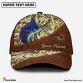 Frenzidea Personalized Sailfish Fishing Leather Pattern Cap