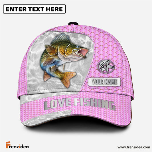 Frenzidea Custom Name Walleye Fishing Pinky Cap