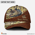 Frenzidea Personalized Catfish Fishing Leather Pattern Cap