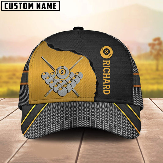 Frenzidea Billiard Classic Personalized Name 3D Over Printed Cap