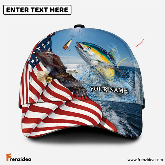 Frenzidea Eagle Flag Tuna Fishing Classic Cap