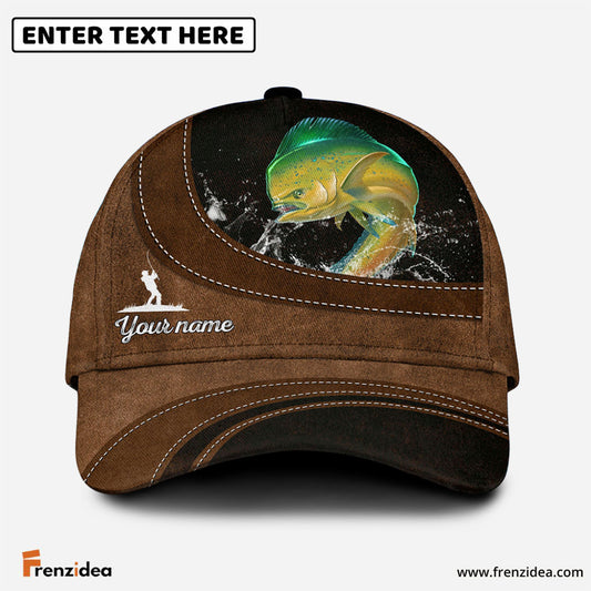 Frenzidea Custom Name Mahi Mahi Fishing Happiness Cap