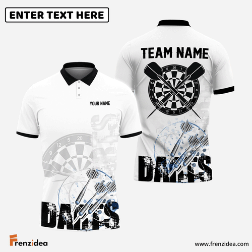 Frenzidea Darts Stylist Pro Personalized Name, Team Name 3D Shirt (4 Colors)