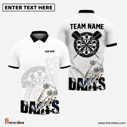 Frenzidea Darts Stylist Pro Personalized Name, Team Name 3D Shirt (4 Colors)