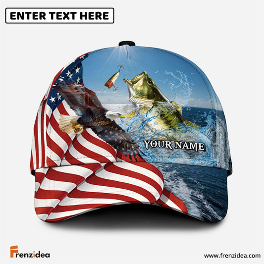 Frenzidea Eagle Flag Bass Fishing Classic Cap