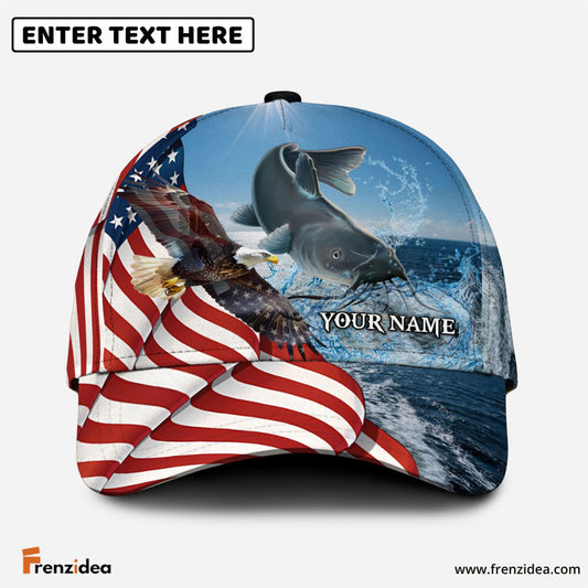 Frenzidea Eagle Flag Catfish Fishing Classic Cap