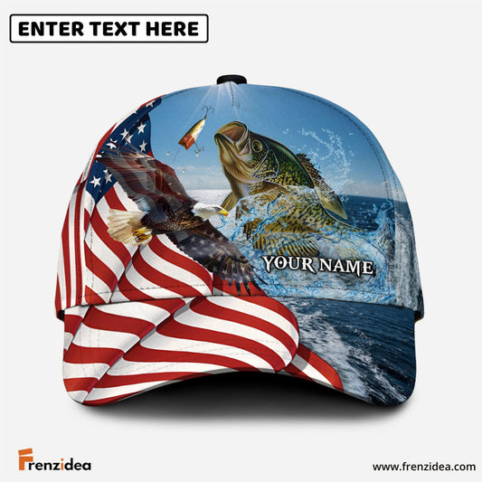 Frenzidea Eagle Flag Crappie Fishing Classic Cap