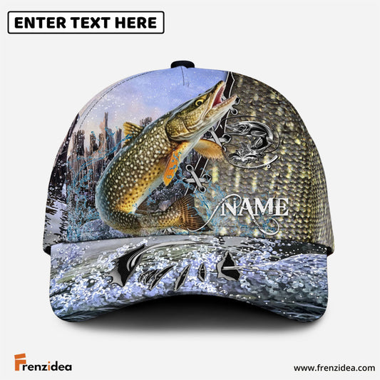 Frenzidea Personalized Clear Water Skin Pike Fishing Classic Cap
