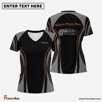 Frenzidea Pickleball Black Vintage Premium Customized Name 3D Shirt