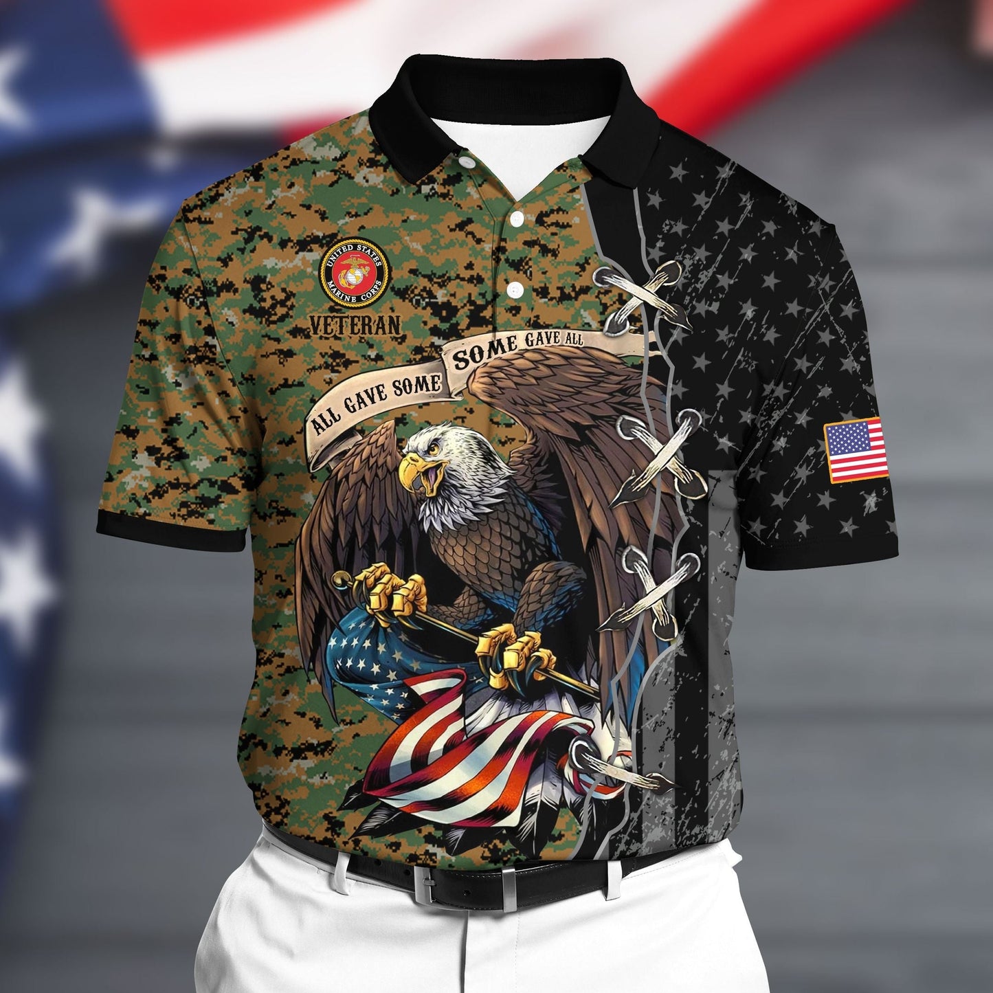 Frenzidea Premium U.S Marine Polo All Over Printed