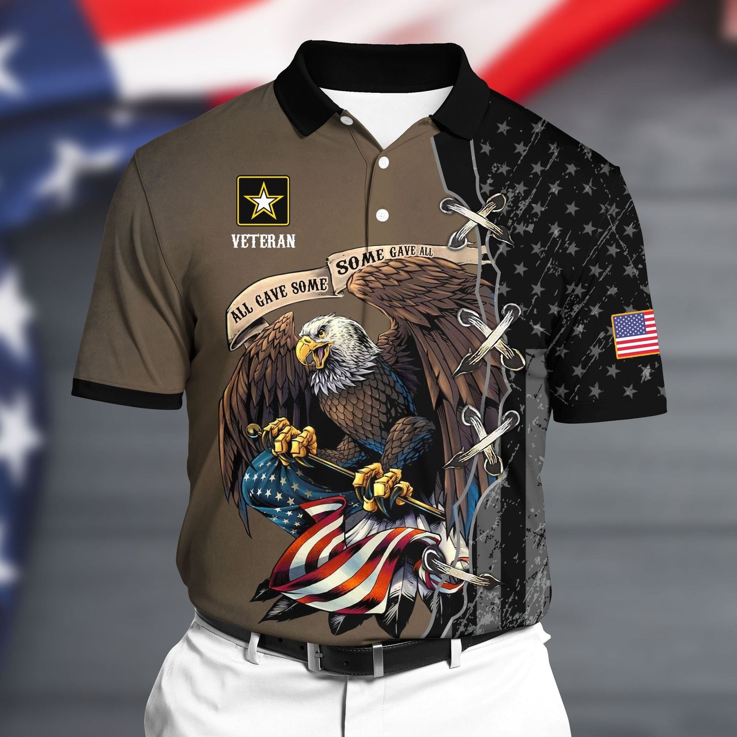 Frenzidea Premium U.S Army Polo All Over Printed