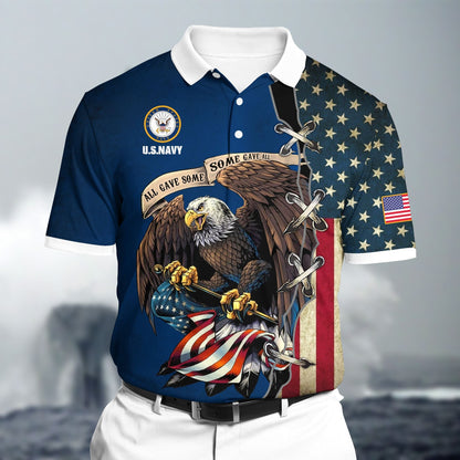 Frenzidea Premium U.S Navy Polo All Over Printed