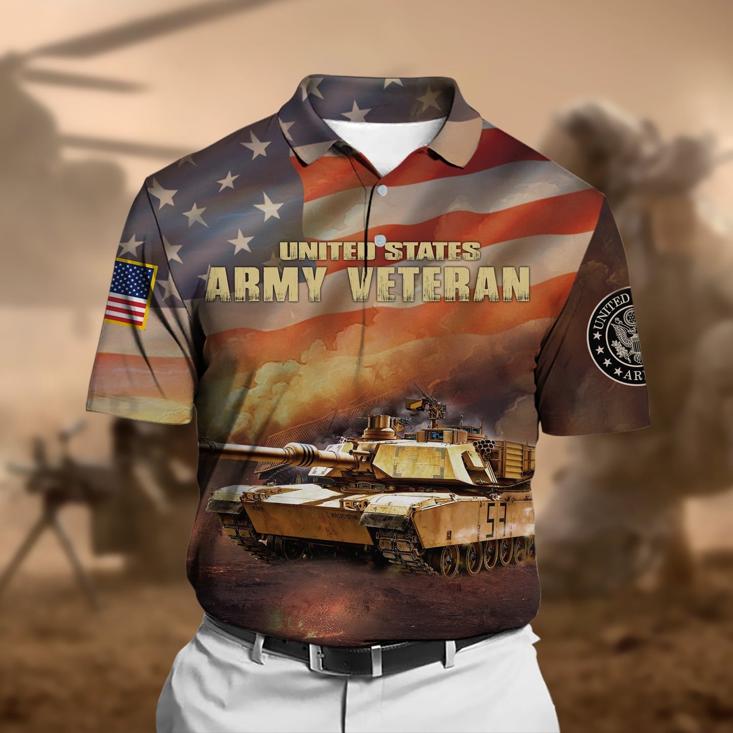 Frenzidea Unique U.S.Army Veteran Polo Shirt
