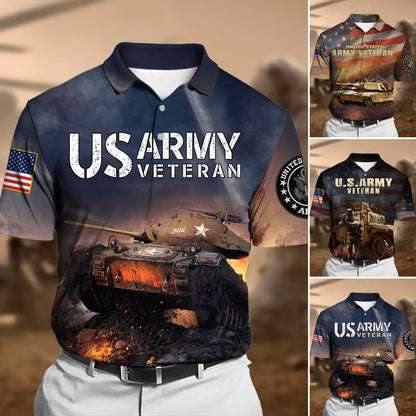 Frenzidea Unique U.S.Army Veteran Polo Shirt
