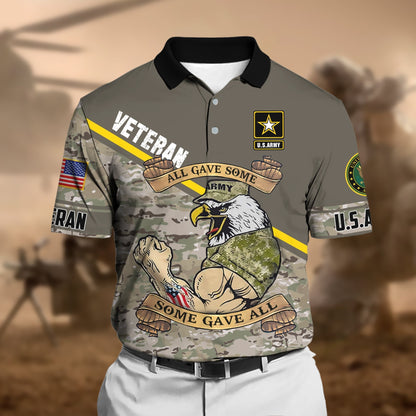 Frenzidea Unique U.S Multiple Service Veteran Polo Shirt