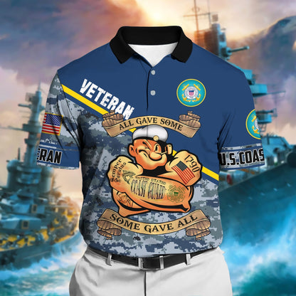 Frenzidea Unique U.S Multiple Service Veteran Polo Shirt