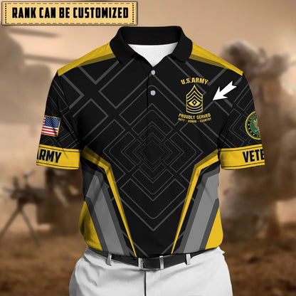 Frenzidea Premium Honor The Fallen US Veteran Polo Shirt
