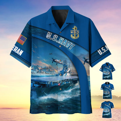 Frenzidea Premium U.S Navy Veteran Polo Shirt