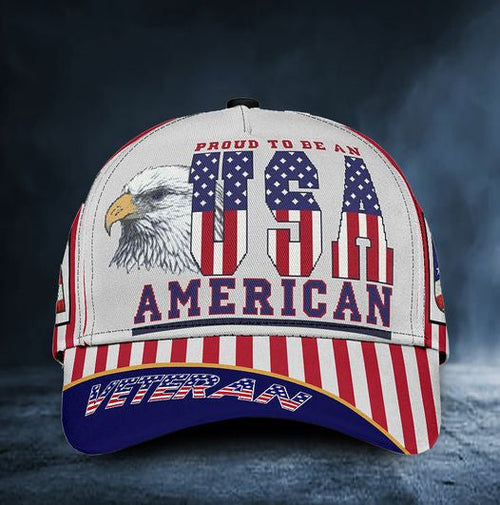 BlueJose Premium Proud To Be An American Veteran Cap PVC231111