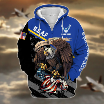 Frenzidea Premium Multiple US Military Services Veteran Zip Hoodie TH15122521