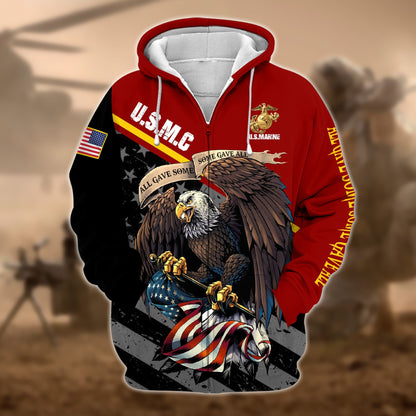 Frenzidea Premium Multiple US Military Services Veteran Zip Hoodie TH15122521