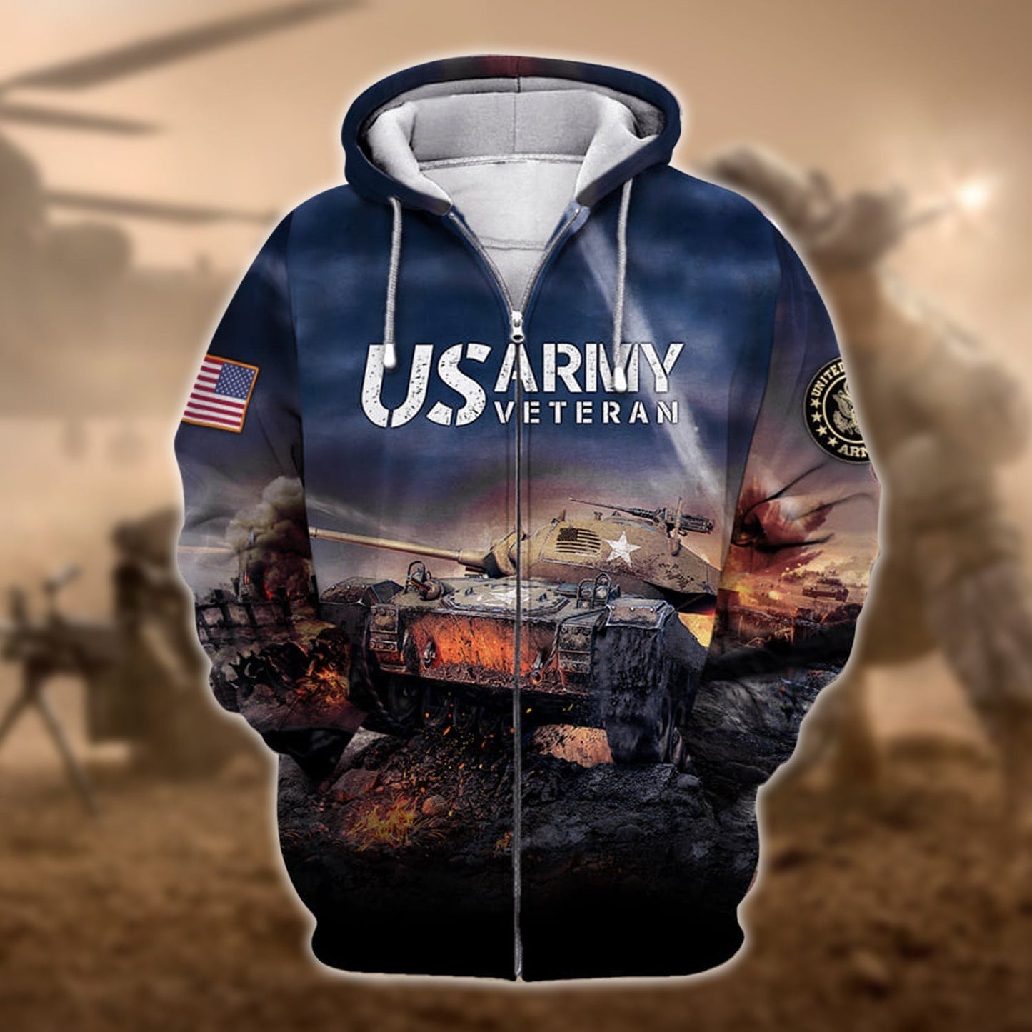 Frenzidea Premium U.S. Army Veteran Collection Ziphoodie