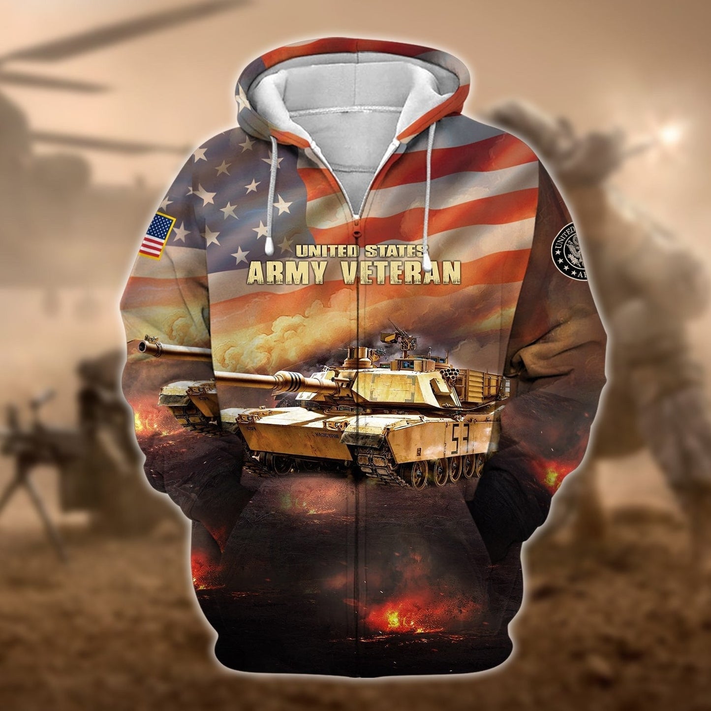 Frenzidea Premium U.S. Army Veteran Collection Ziphoodie