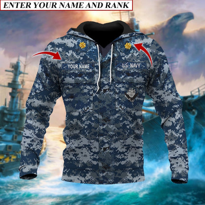 Frenzidea Premium Multiple US Military Services Veteran Personalize Hoodie