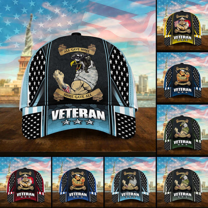 BlueJose Premium U.S Multiple Service Veteran 3D Cap PVC240201