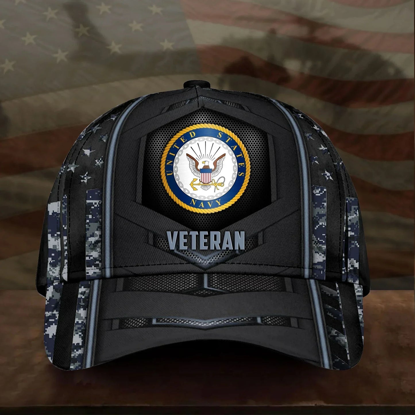 BlueJose Premium U.S Multiple Service Veteran 3D Cap PVC080402