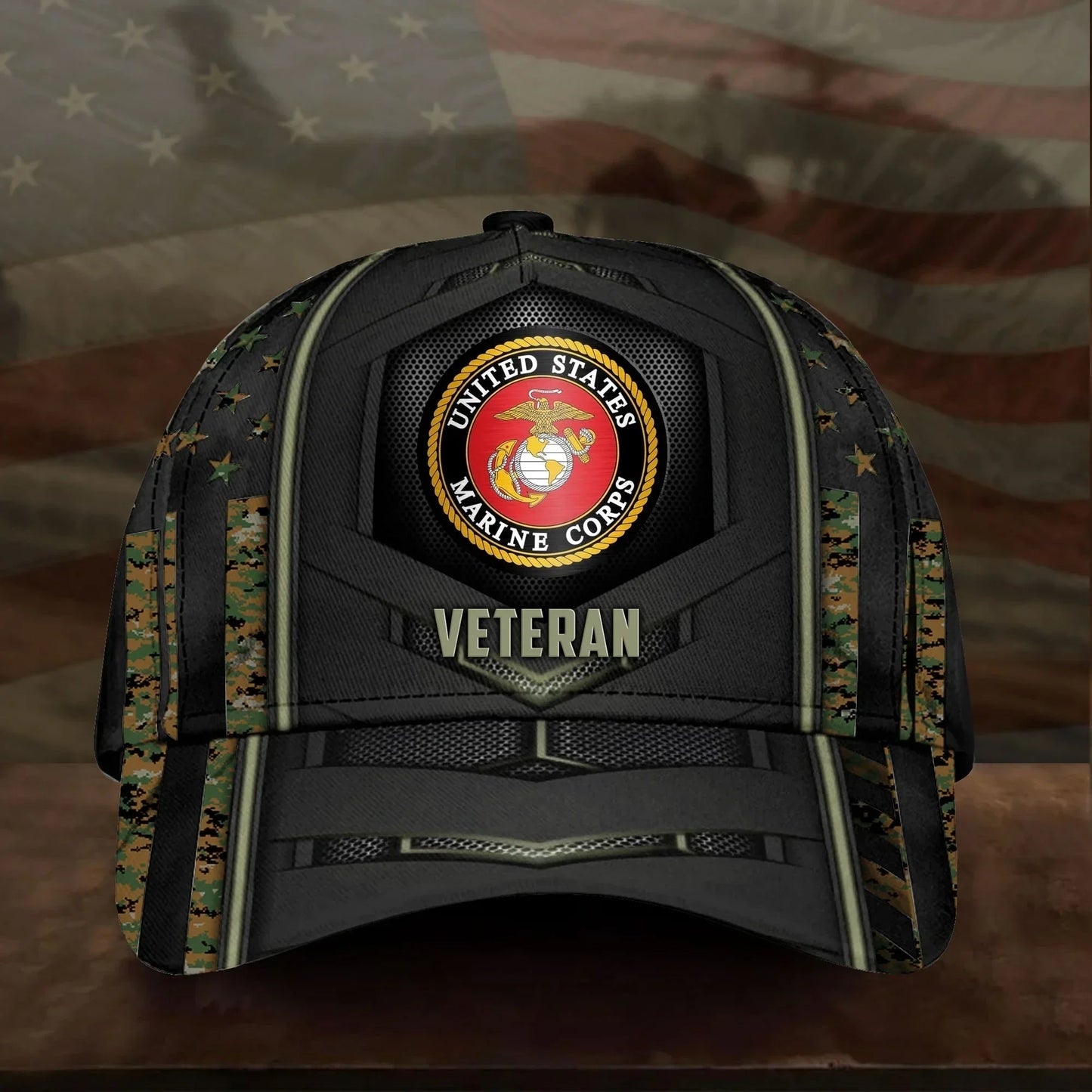 BlueJose Premium U.S Multiple Service Veteran 3D Cap PVC080402